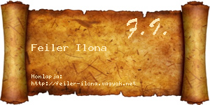 Feiler Ilona névjegykártya